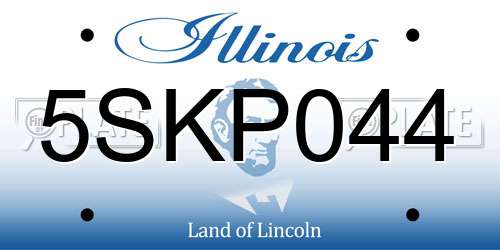 5SKP044 Illinois License Plate