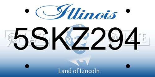 5SKZ294 Illinois License Plate