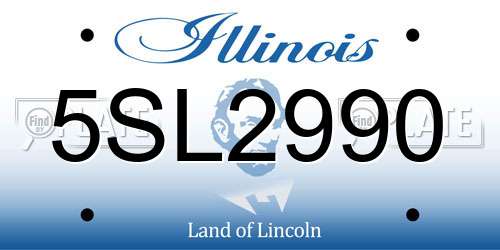 5SL2990 Illinois License Plate