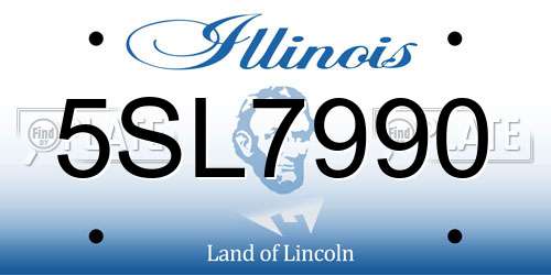 5SL7990 Illinois License Plate