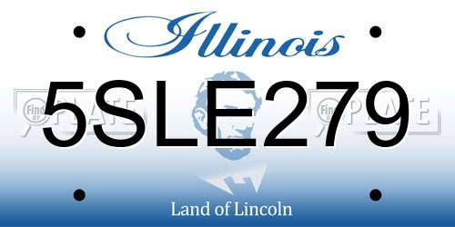 5SLE279 Illinois License Plate