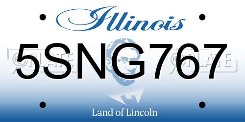 5SNG767 Illinois License Plate