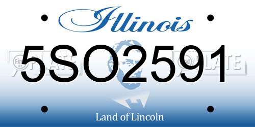 5SO2591 Illinois License Plate