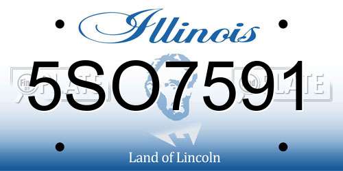 5SO7591 Illinois License Plate