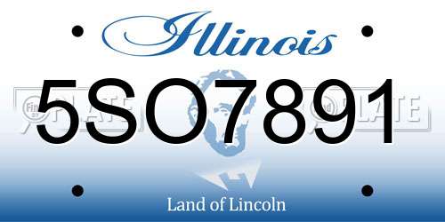 5SO7891 Illinois License Plate