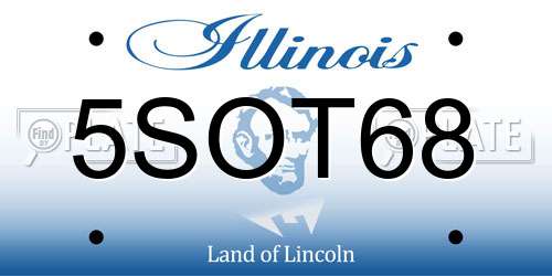 5SOT68 Illinois License Plate