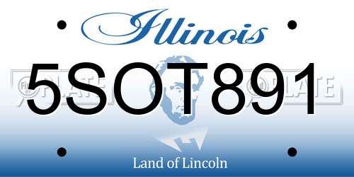 5SOT891 Illinois License Plate