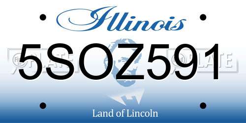 5SOZ591 Illinois License Plate