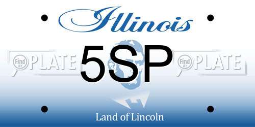 5SP Illinois License Plate