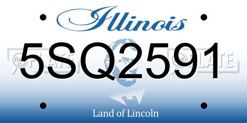 5SQ2591 Illinois License Plate
