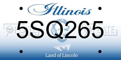 5SQ265 Illinois License Plate