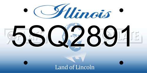 5SQ2891 Illinois License Plate