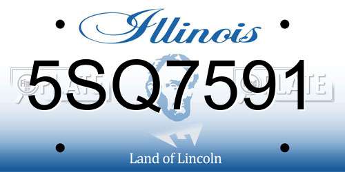 5SQ7591 Illinois License Plate