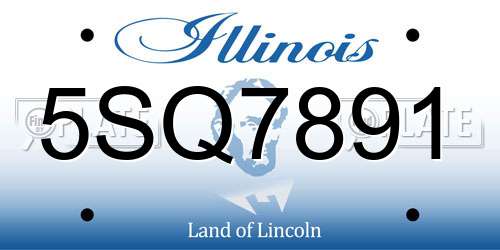 5SQ7891 Illinois License Plate