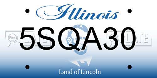 5SQA30 Illinois License Plate