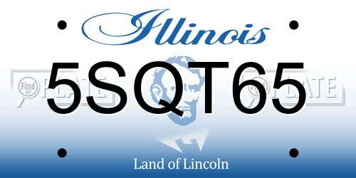 5SQT65 Illinois License Plate