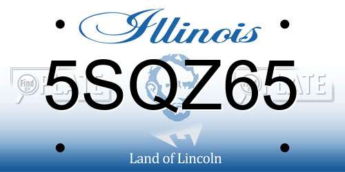 5SQZ65 Illinois License Plate