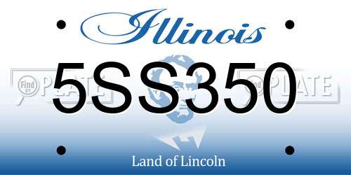 5SS350 Illinois License Plate