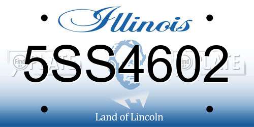 5SS4602 Illinois License Plate