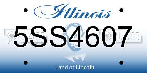 5SS4607 Illinois License Plate