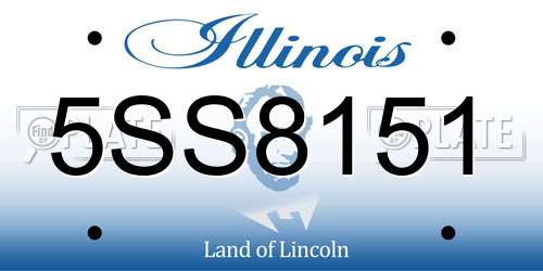 5SS8151 Illinois License Plate