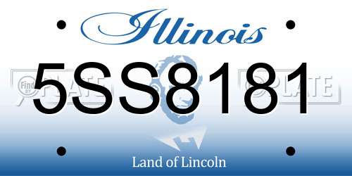 5SS8181 Illinois License Plate