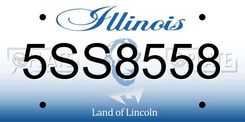 5SS8558 Illinois License Plate