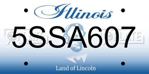 5SSA607 Illinois License Plate
