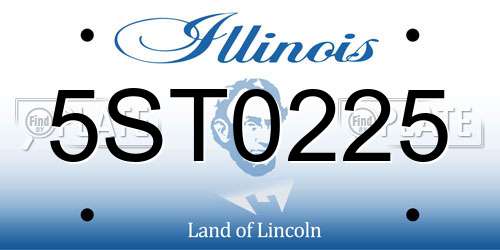 5ST0225 Illinois License Plate