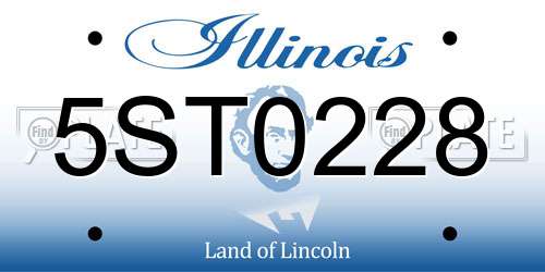 5ST0228 Illinois License Plate