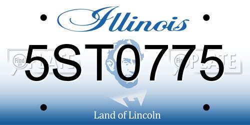 5ST0775 Illinois License Plate