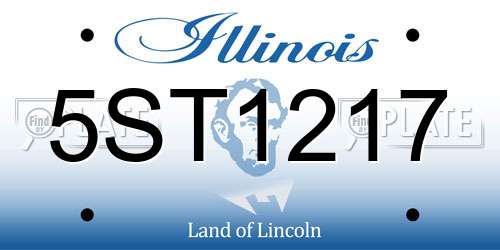 5ST1217 Illinois License Plate