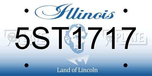 5ST1717 Illinois License Plate