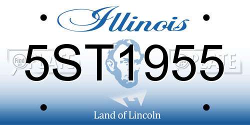 5ST1955 Illinois License Plate