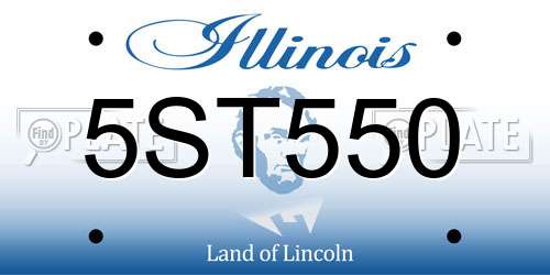 5ST550 Illinois License Plate