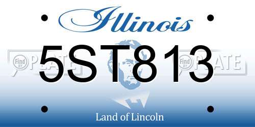 5ST813 Illinois License Plate