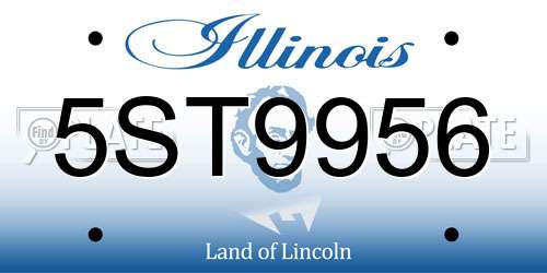 5ST9956 Illinois License Plate
