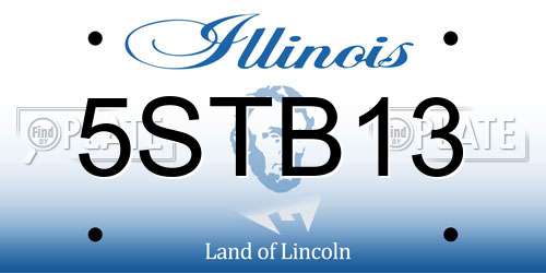 5STB13 Illinois License Plate