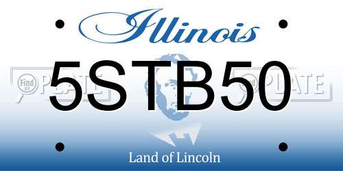 5STB50 Illinois License Plate