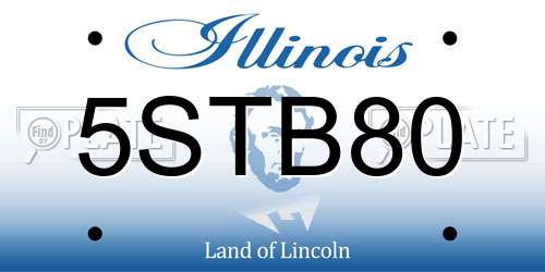 5STB80 Illinois License Plate