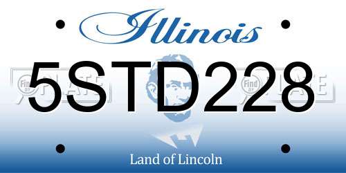 5STD228 Illinois License Plate