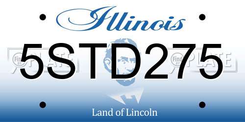 5STD275 Illinois License Plate