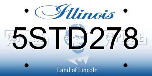 5STD278 Illinois License Plate
