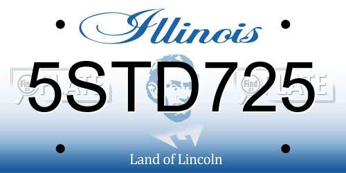 5STD725 Illinois License Plate