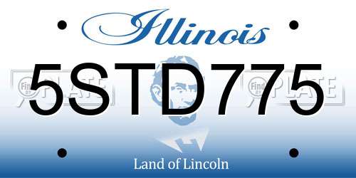 5STD775 Illinois License Plate