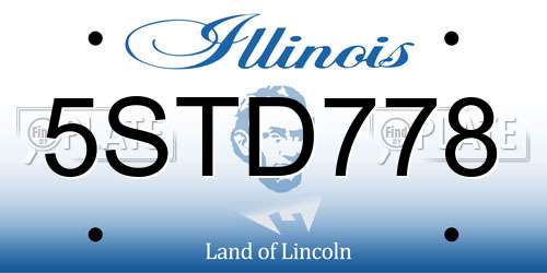 5STD778 Illinois License Plate
