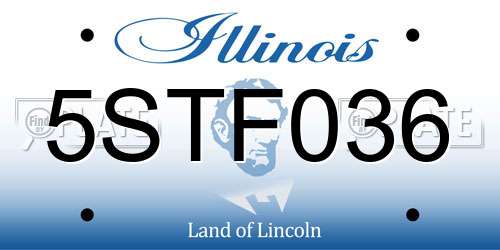 5STF036 Illinois License Plate