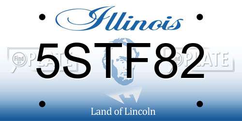 5STF82 Illinois License Plate