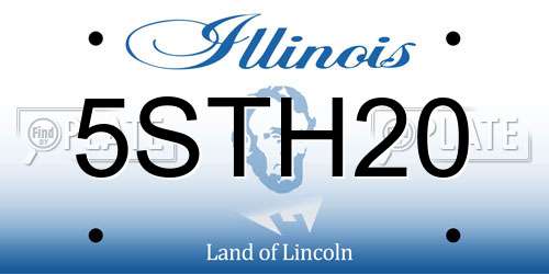 5STH20 Illinois License Plate