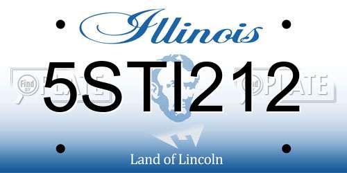 5STI212 Illinois License Plate